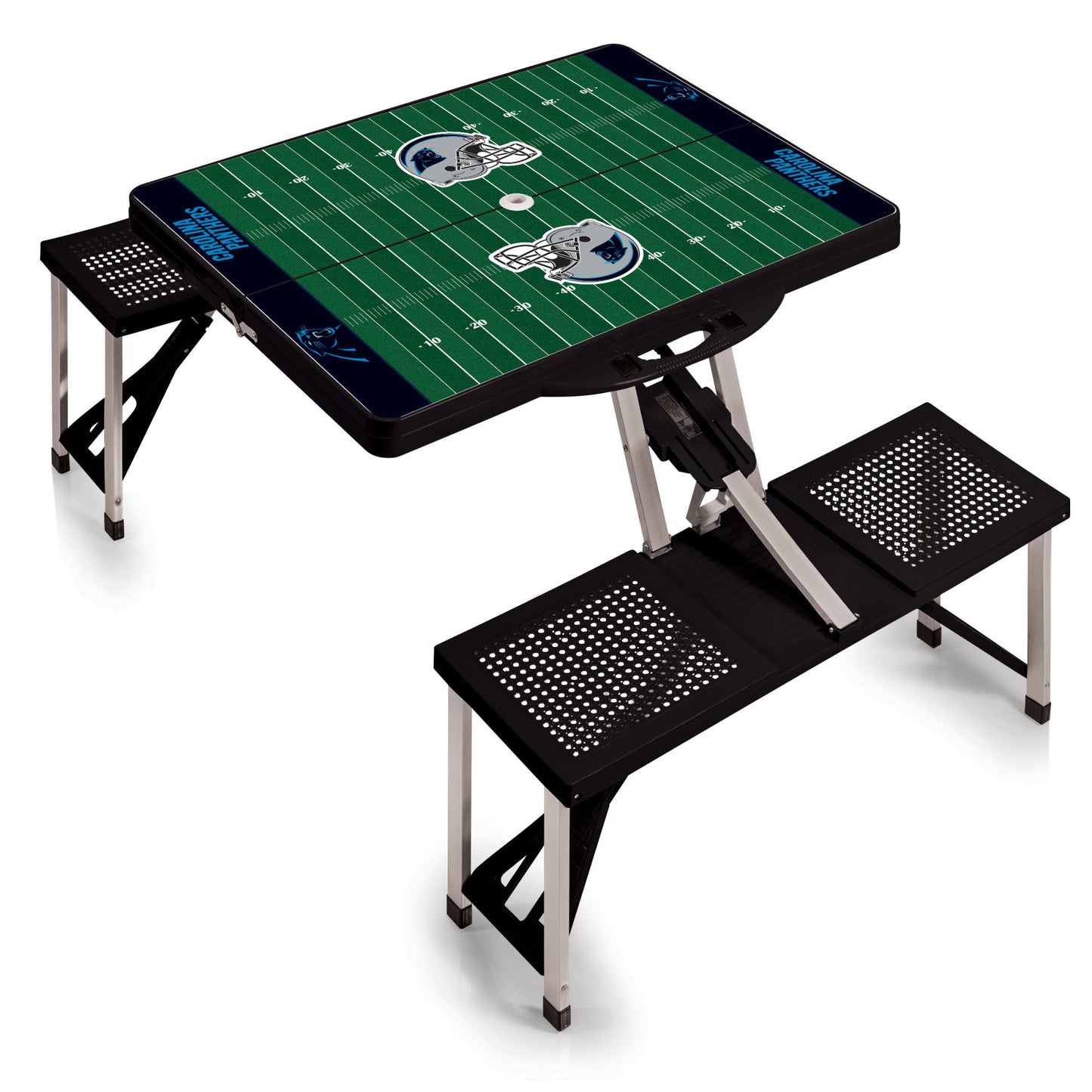 Carolina Panthers Portable Camping / Picnic / Tailgating Folding Table with Seats by Picnic Time