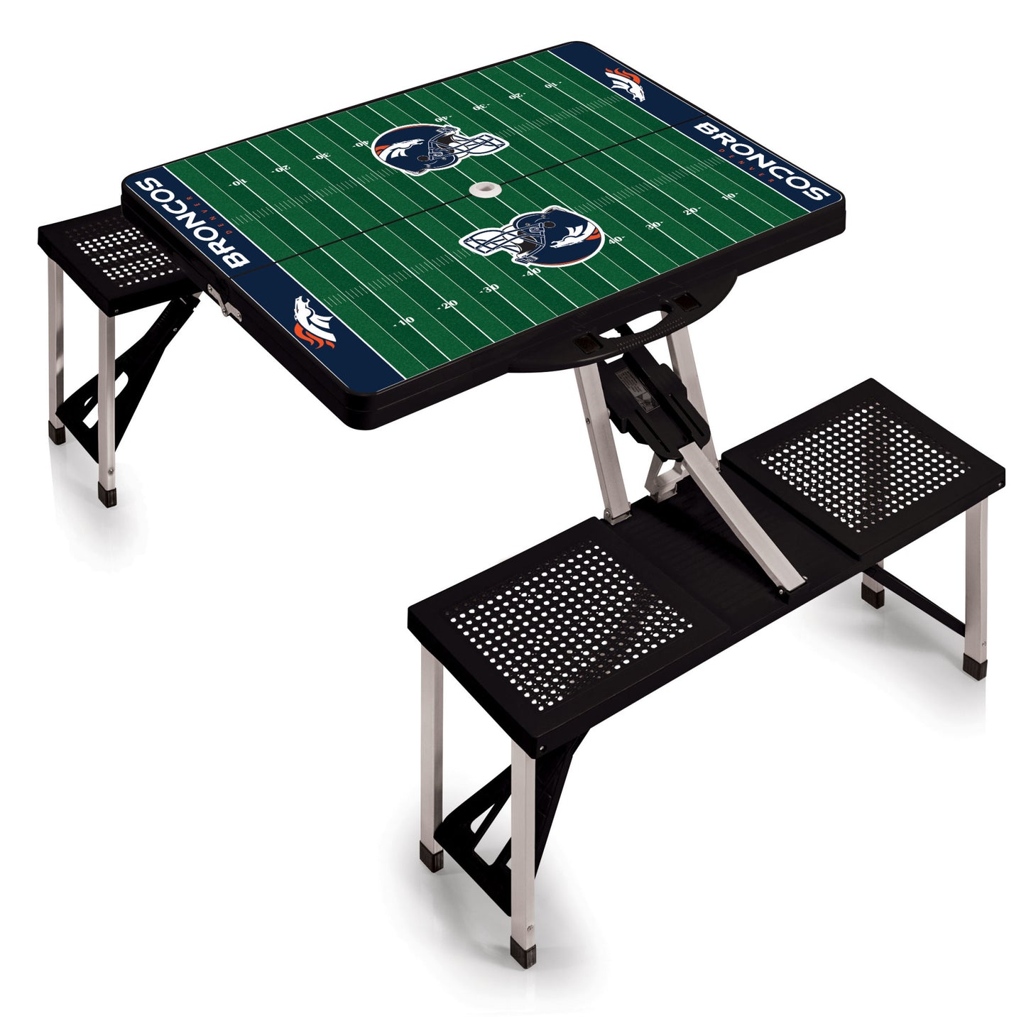 Denver Broncos Portable Tailgating / Picnic / Camping Folding Table with Seats by Picnic Time