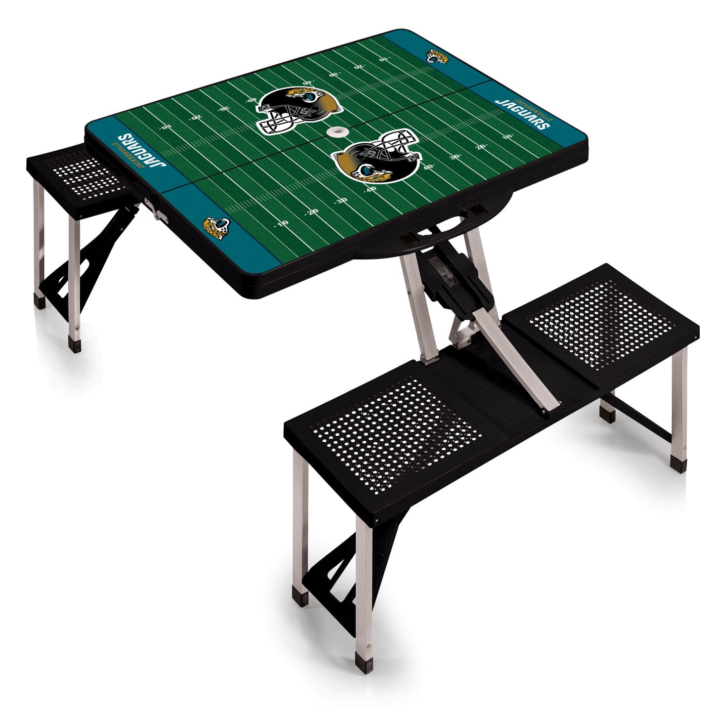 Jacksonville Jaguars Portable Camping / Picnic / Tailgating Folding Table with Seats by Picnic Time