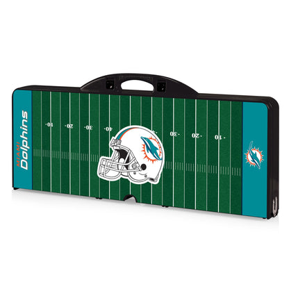 Miami Dolphins Portable Camping / Picnic / Tailgating Folding Table with Seats by Picnic Time