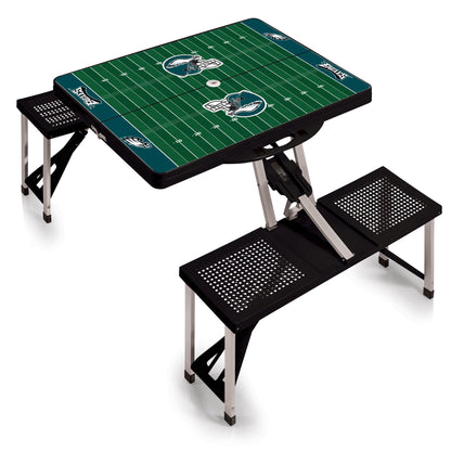 Philadelphia Eagles Portable Camping / Picnic / Tailgating Folding Table with Seats by Picnic Time