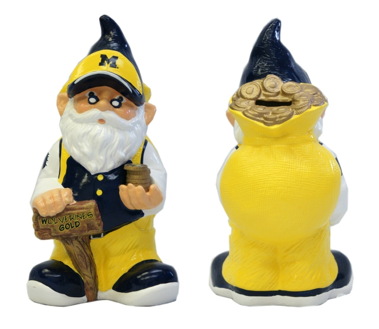 Michigan Wolverines Garden Gnome - Coin Bank by Forever Collectibles