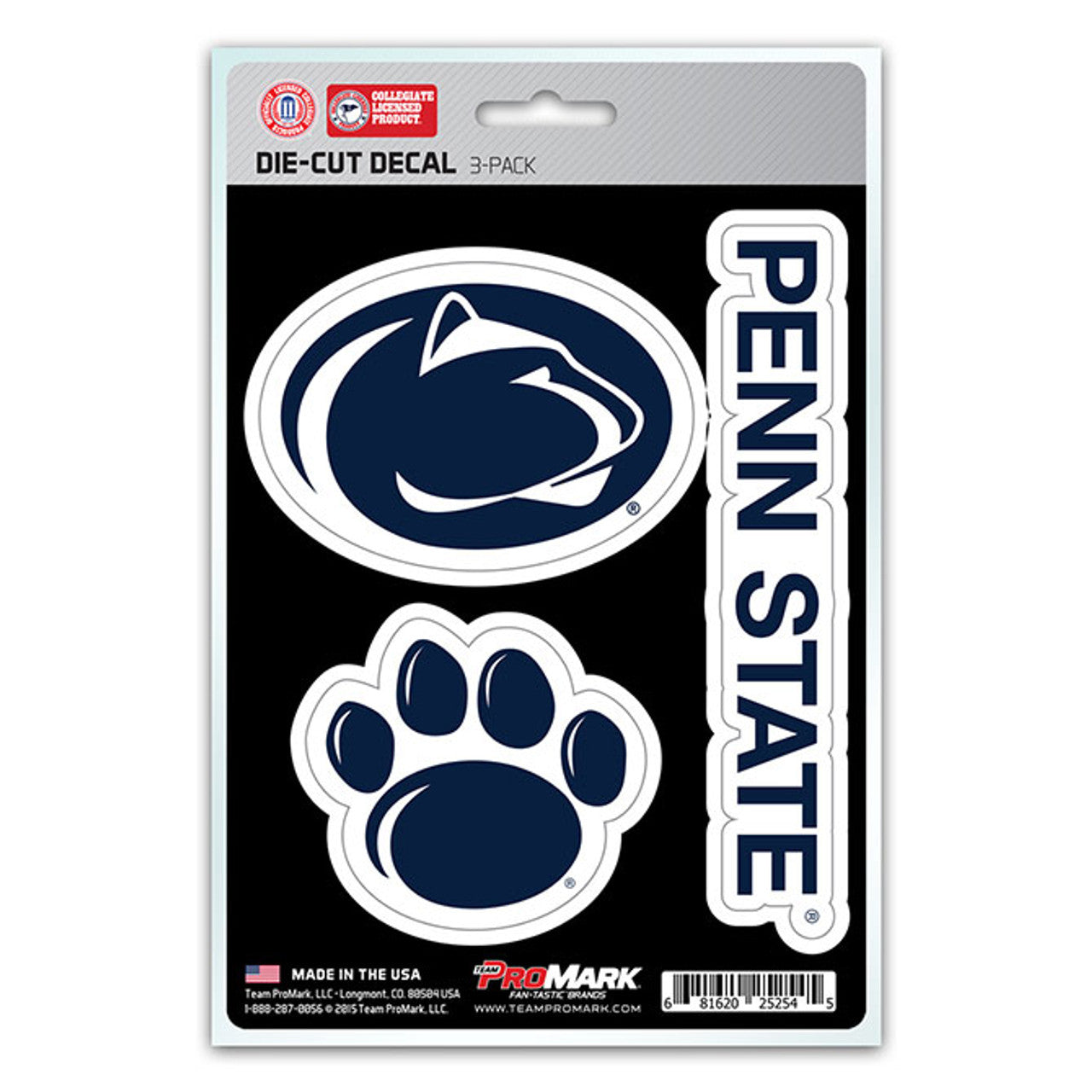 Penn State Nittany Lions 3 pack Die Cut Team Decals by Team Promark