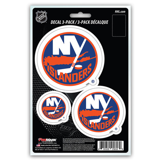New York Islanders 3 pack Die Cut Team Decals by Team Promark