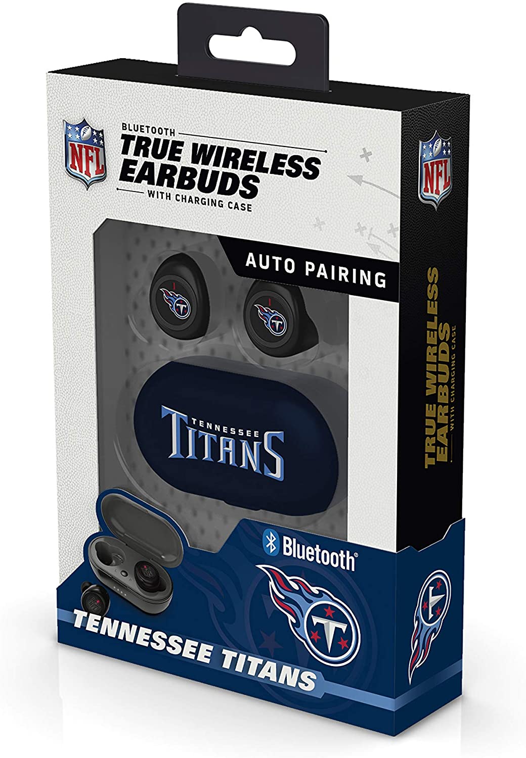 Tennessee Titans True Wireless Bluetooth Earbuds w/Charging Case by Prime Brands