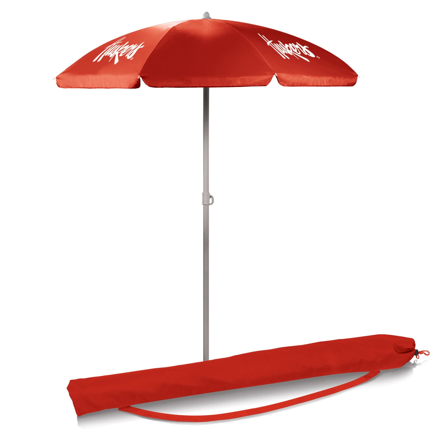 Nebraska Cornhuskers 5.5' Portable Red Beach Umbrella by Picnic Time