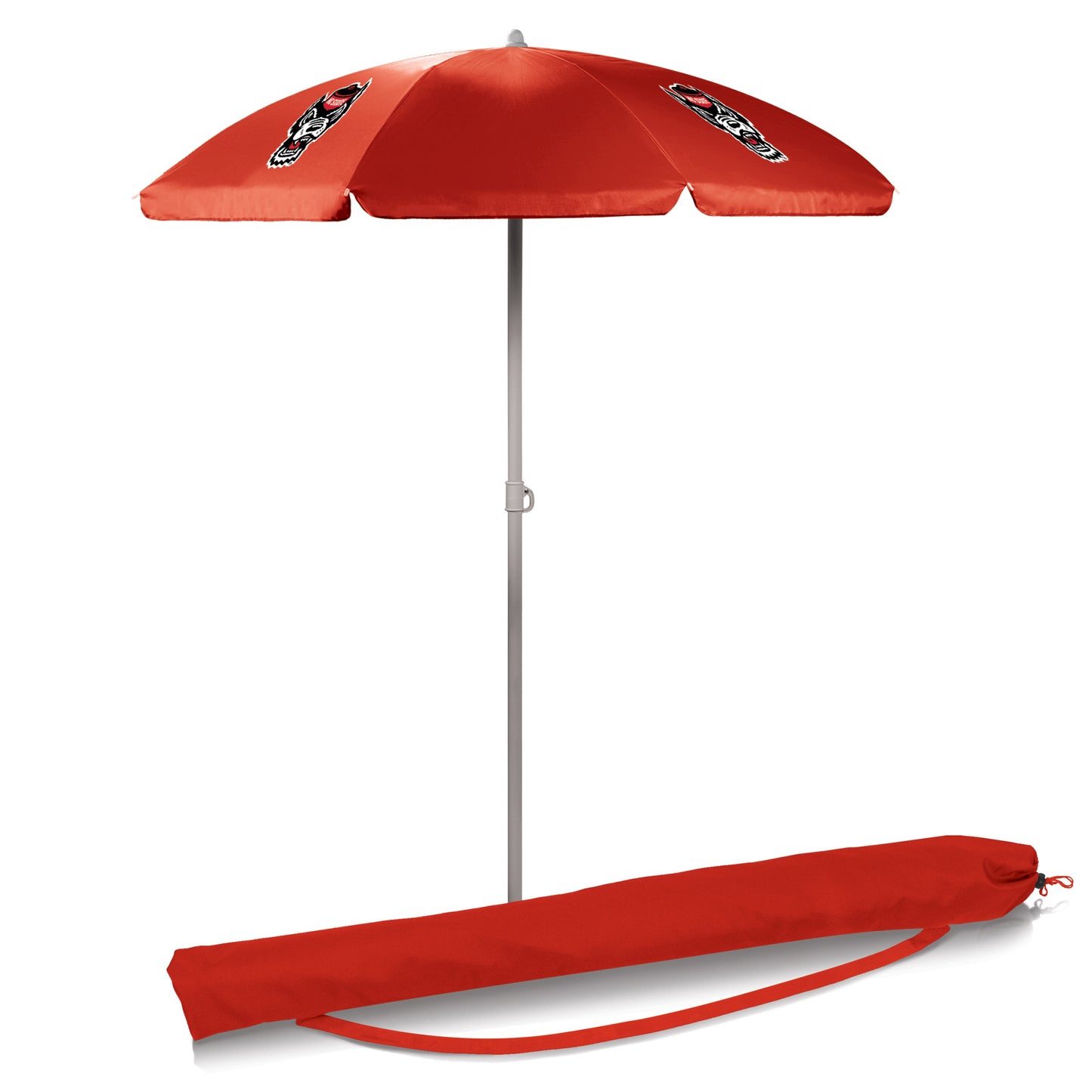 North Carolina State Wolfpack 5.5' Portable Red Beach Umbrella by Picnic Time