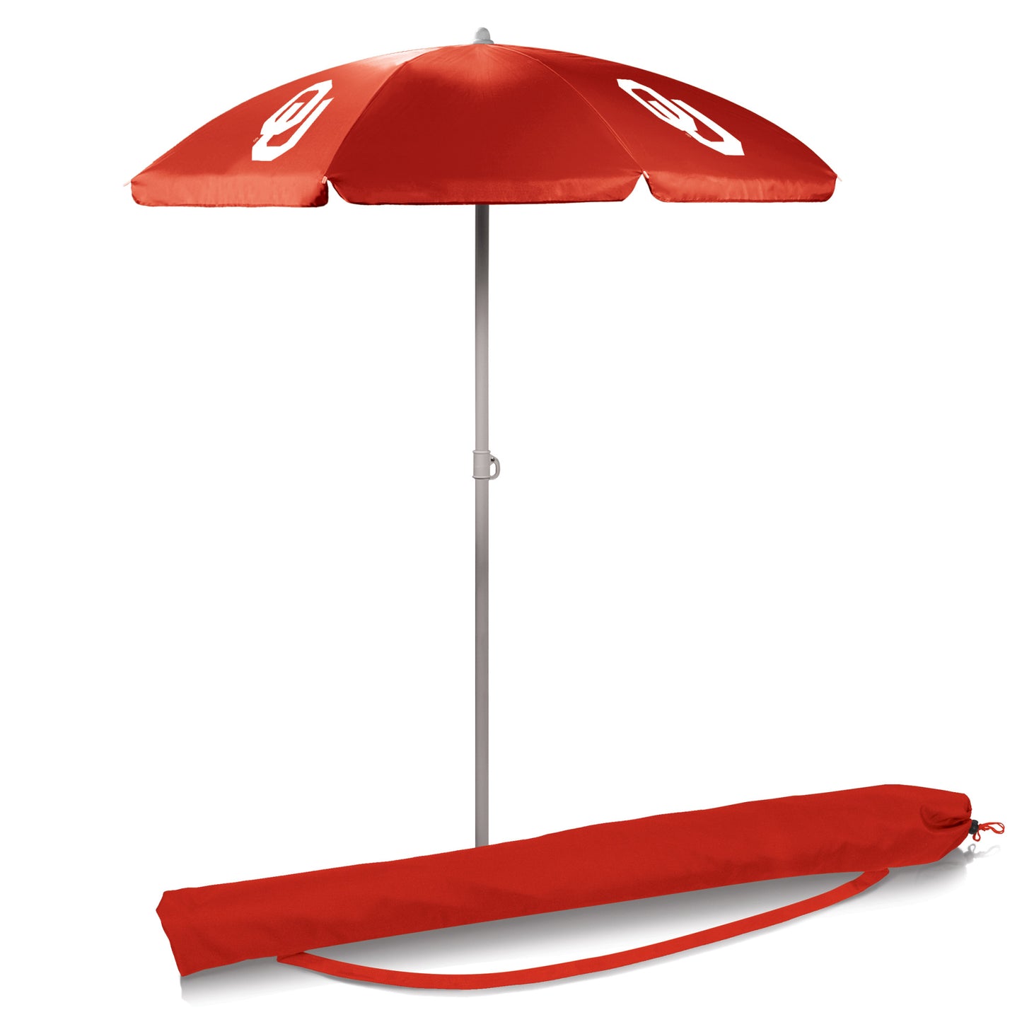 Oklahoma Sooners 5.5' Portable Red Beach Umbrella by Picnic Time