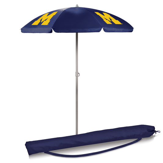 Michigan Wolverines 5.5' Portable Beach Umbrella by Picnic Time