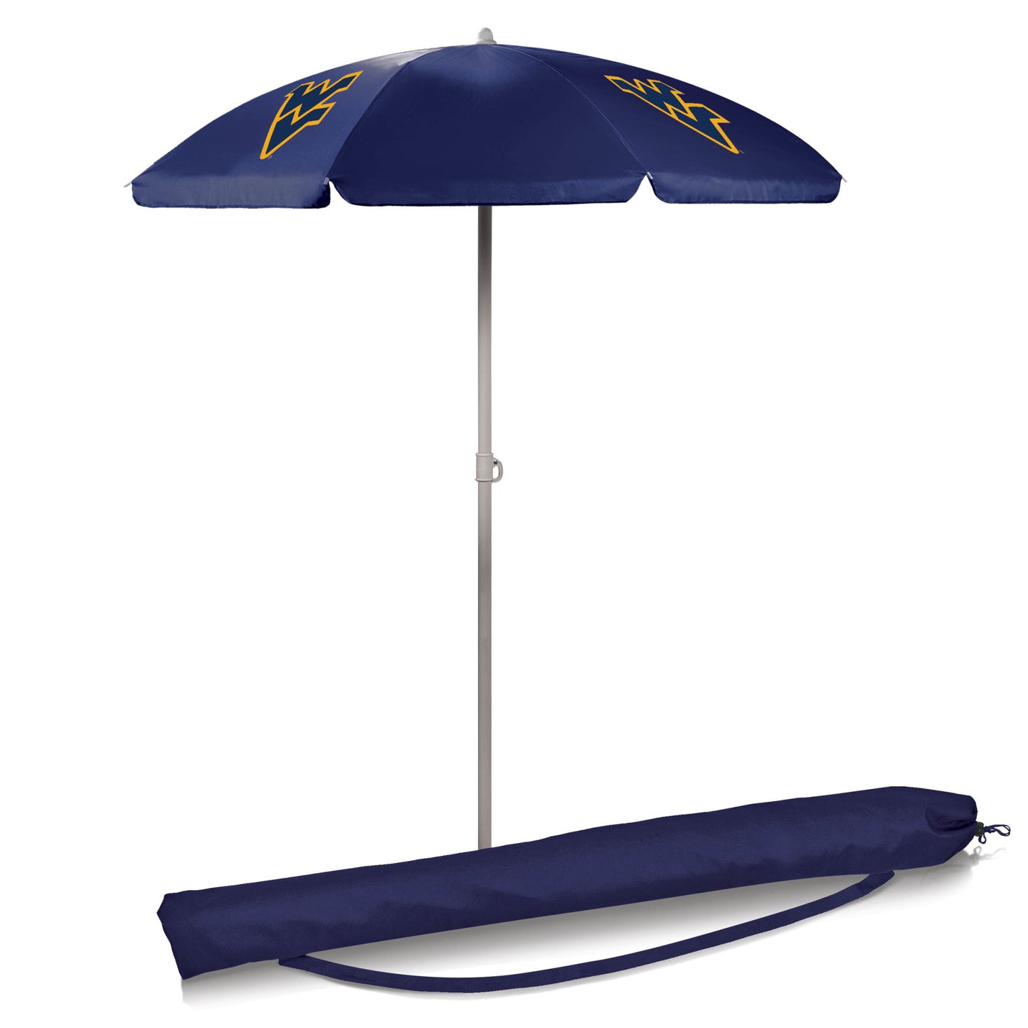 West Virginia Mountaineers 5.5' Portable Beach Umbrella by Picnic Time