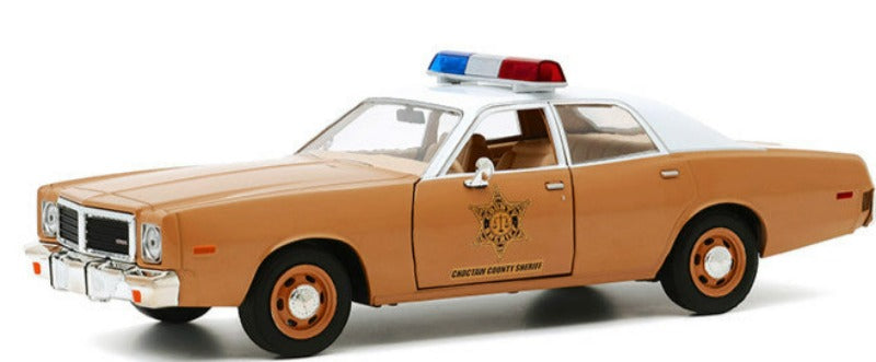 1975 Dodge Coronet Brown with White Top "Choctaw County Sheriff" 1/24 Diecast Model Car by Greenlight why