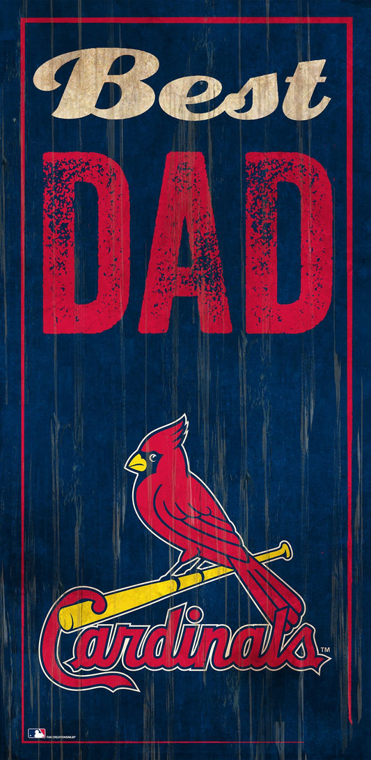St. Louis Cardinals Best Dad 6" x 12" Sign by Fan Creations