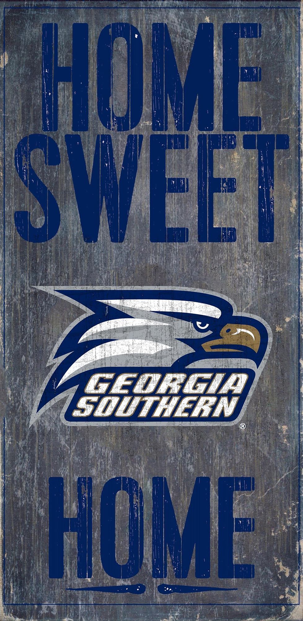 Georgia Southern Eagles 6" x 12" Distressed Home Sweet Home Sign by Fan Creations