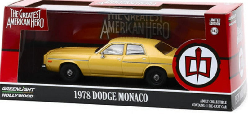 1978 Dodge Monaco Yellow "The Greatest American Hero" TV Series 1/43 Diecast Car