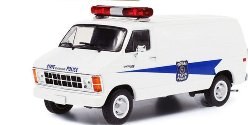 1980 Dodge Ram B250 Van White "Indiana State Police" 1/43 Diecast Model by Greenlight