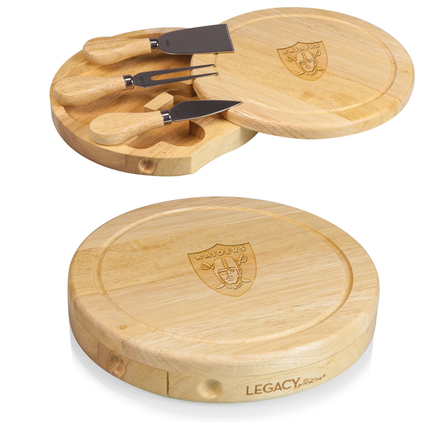 Las Vegas Raiders Brie Cheese Cutting Board & Tools Set by Picnic Time