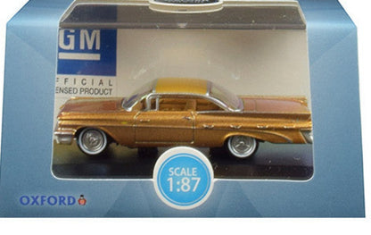 1959 Pontiac Bonneville Coupe Canyon Copper Metallic 1/87 (HO) Scale Diecast Model Car by Oxford Diecast