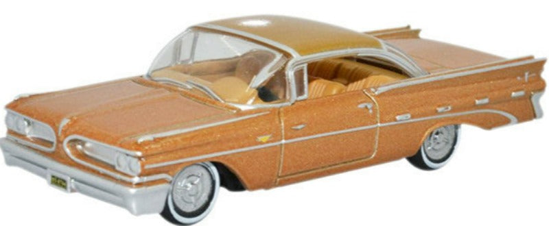 1959 Pontiac Bonneville Coupe Canyon Copper Metallic 1/87 (HO) Scale Diecast Model Car by Oxford Diecast
