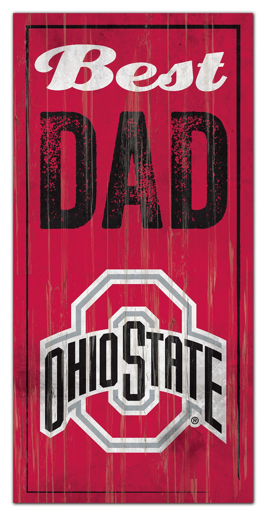 Ohio State University Best Dad 6" x 12" Sign by Fan Creations