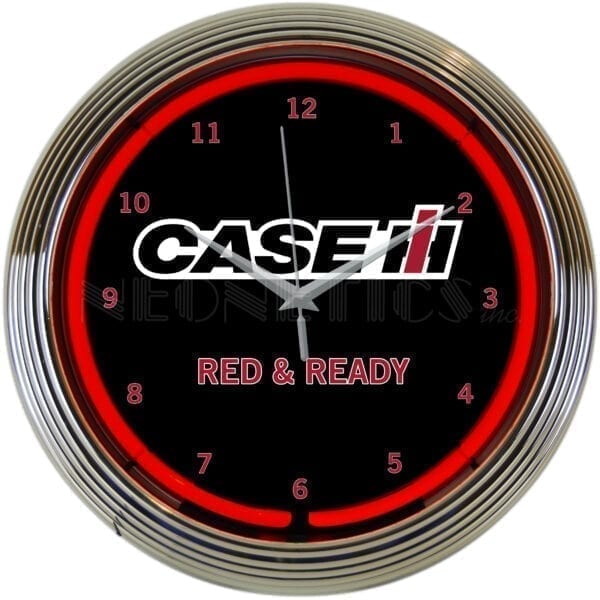 Case IH Red And Ready 15" Neon Clock by Neonetics