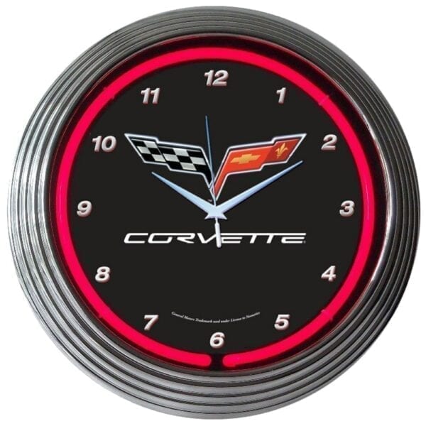 Corvette C6 15" Neon Clock by Neonetics