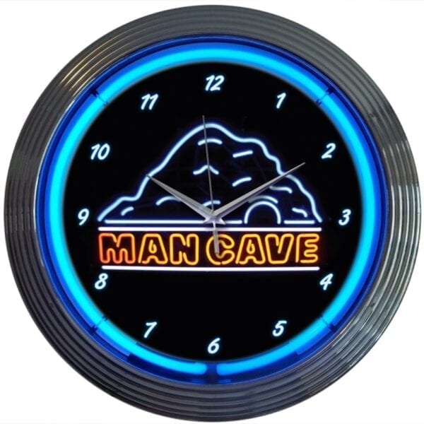 Man Cave 15" Blue Neon Wall Clock by Neonetics