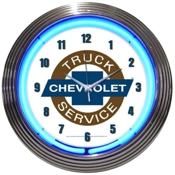 Chevrolet Truck Service 15" Neon Clock by Neonetics
