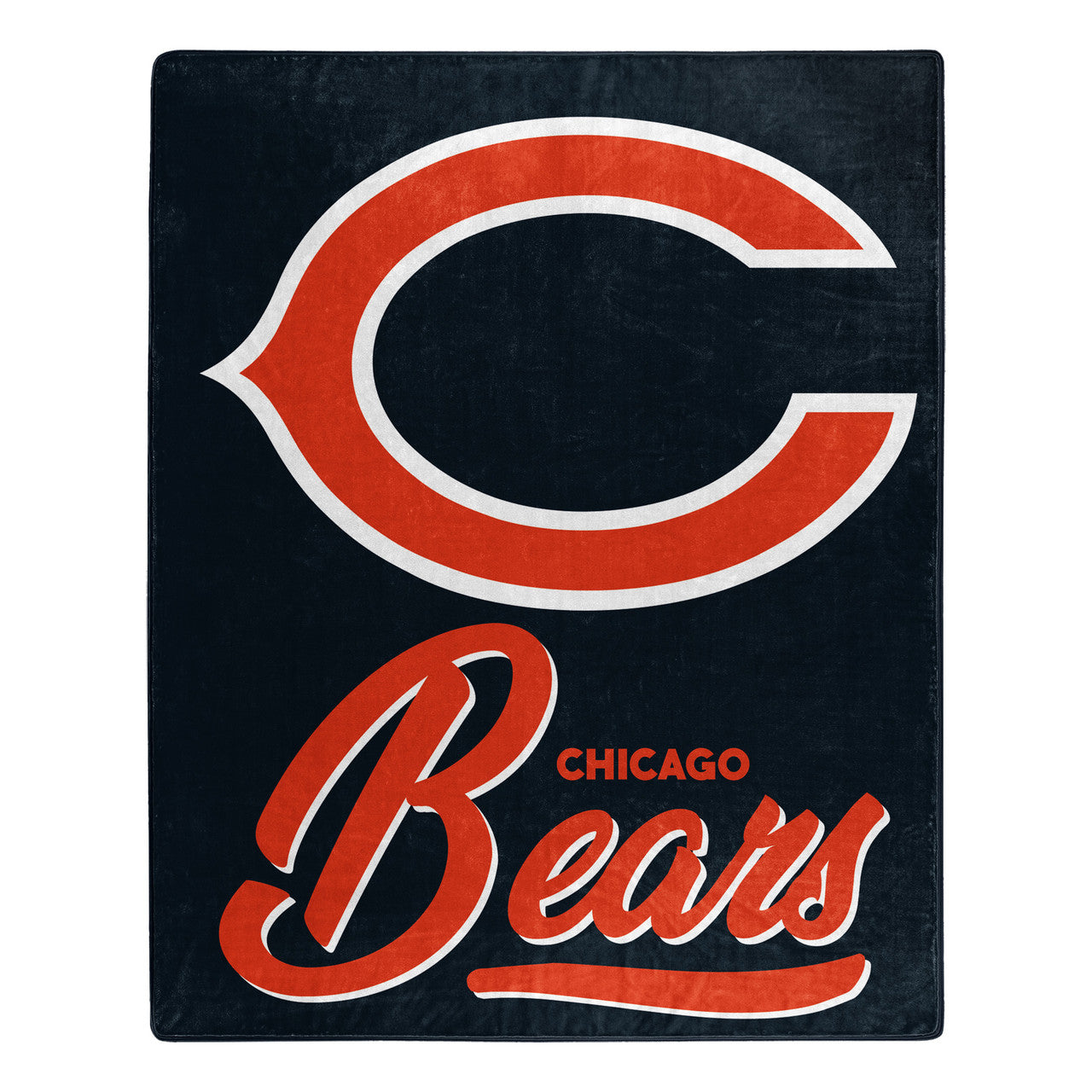 Chicago Bears NFL Raschel Blanket: 50x60", soft polyester, features team colors, name, logo, with decorative binding, officially licensed.