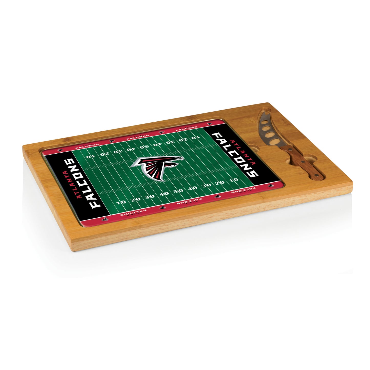 Atlanta Falcons - Icon Glass Top Cutting Board & Knife Set by Picnic Time