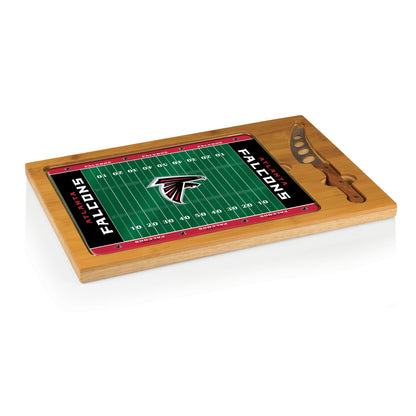 Atlanta Falcons - Icon Glass Top Cutting Board & Knife Set by Picnic Time