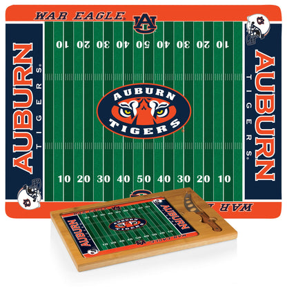 Auburn Tigers – Icon Glass Top Cutting Board & Knife Set by Picnic Time