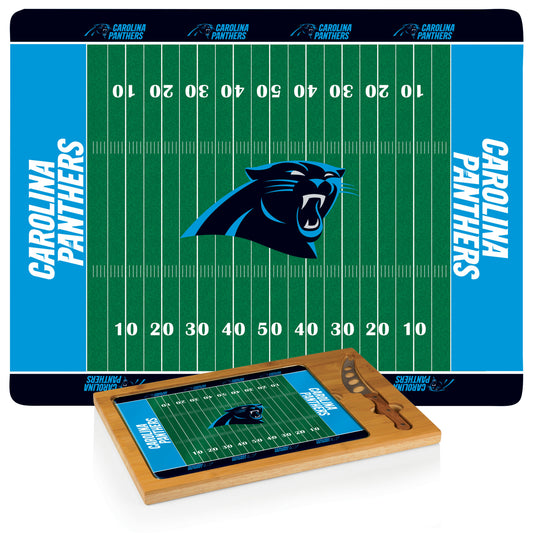 Carolina Panthers - Icon Glass Top Cutting Board & Knife Set by Picnic Time
