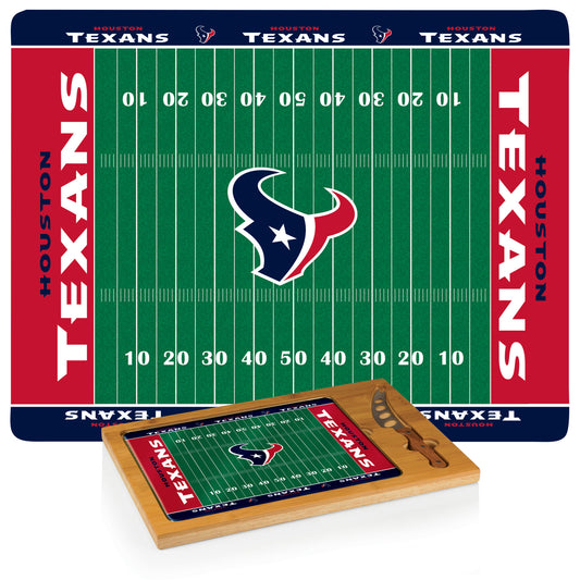 Houston Texans - Icon Glass Top Cutting Board & Knife Set by Picnic Time