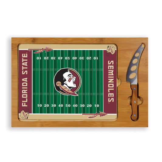 Florida State Seminoles -  Icon Glass Top Cutting Board & Knife Set by Picnic Time
