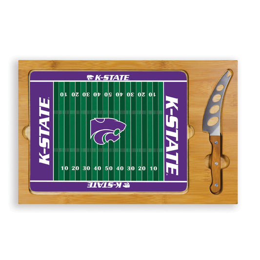 Kansas State Wildcats -  Icon Glass Top Cutting Board & Knife Set by Picnic Time