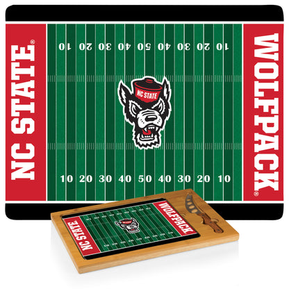 North Carolina State Wolfpack Football -  Icon Glass Top Cutting Board & Knife Set by Picnic Time