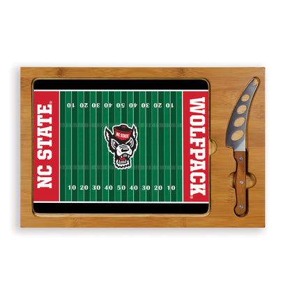 North Carolina State Wolfpack Football -  Icon Glass Top Cutting Board & Knife Set by Picnic Time