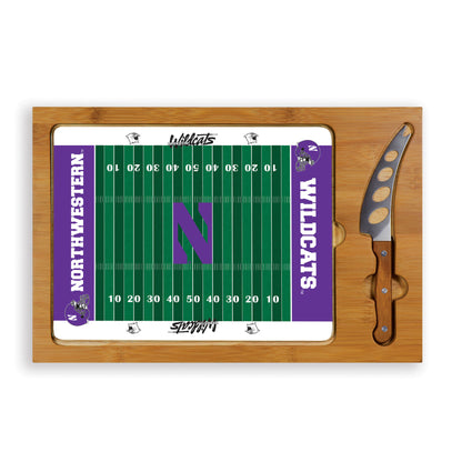 Northwestern Wildcats -  Icon Glass Top Cutting Board & Knife Set by Picnic Time