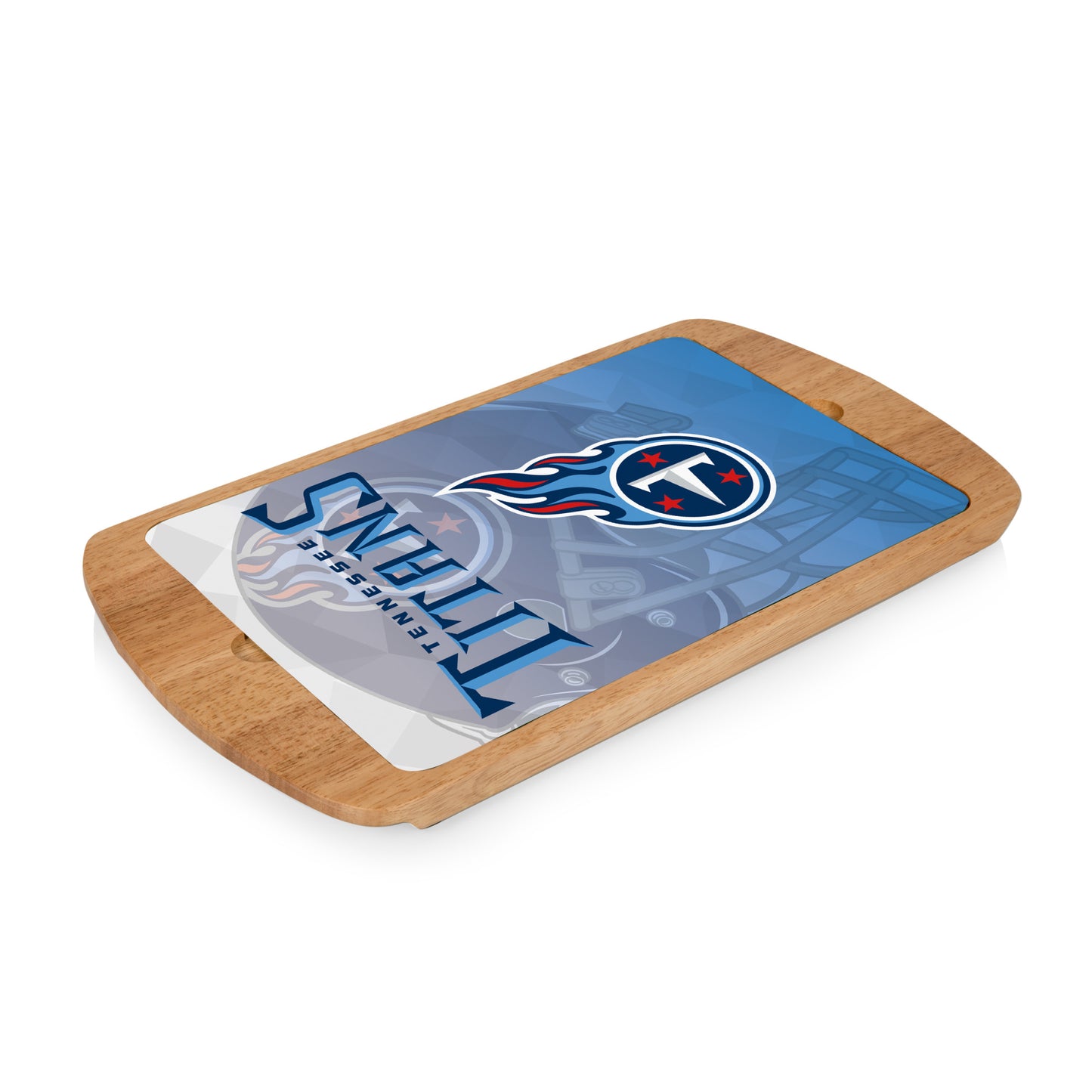 Tennessee Titans - Billboard Glass Top Serving Tray, (Rubberwood) by Picnic Time