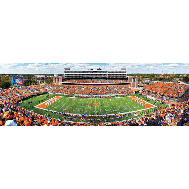 Illinois Fighting Illini Memorial Stadium 1000 Piece Panoramic Puzzle - Center View by Masterpieces