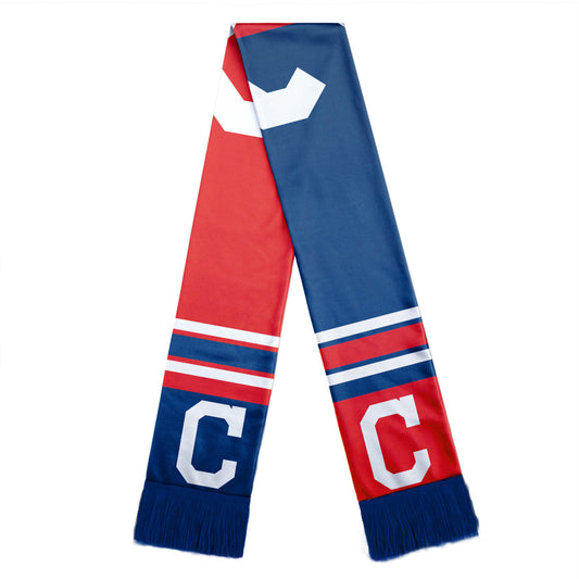 Cleveland Indians Colorblock Big Logo Winter Scarf by Forever Collectibles