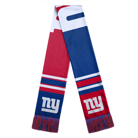 New York Giants Colorblock Big Logo Winter Scarf by Forever Collectibles