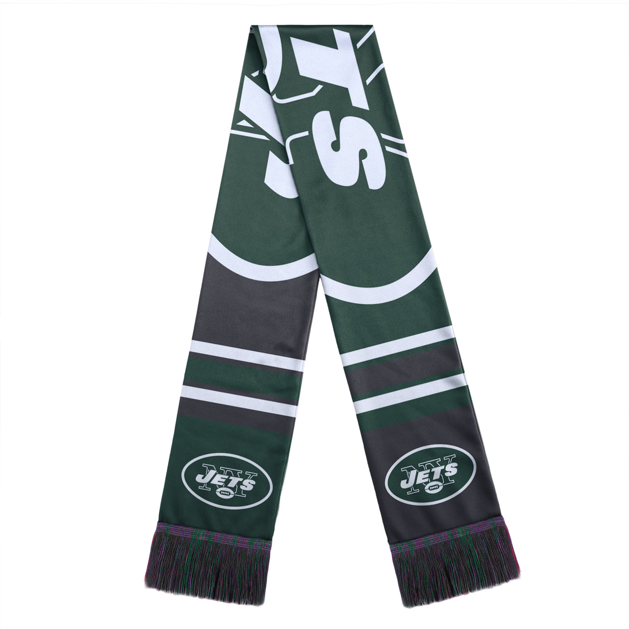 New York Jets Colorblock Big Logo Winter Scarf by Forever Collectibles