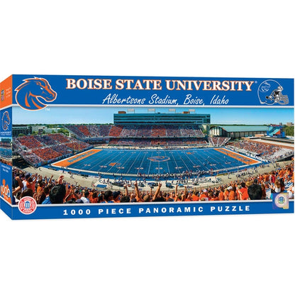 "Boise State Broncos NCAA Albertson's Stadium 1000-Piece Puzzle with a panoramic view. Measures 13x39 inches. Officially licensed."