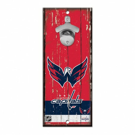 Washington Capitals 5" x 11" Bottle Opener Wood Sign by Wincraft