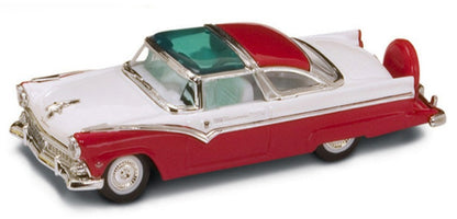 1955 Ford Crown Victoria Red and White 1/43 Diecast Model Car by Road Signature