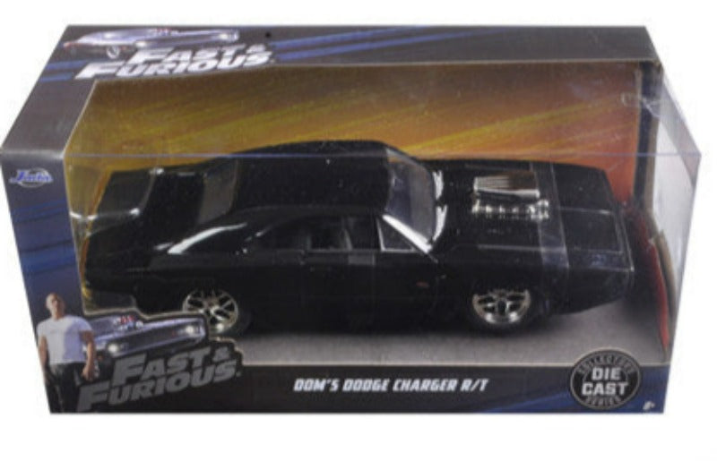 Dom's 1970 Dodge Charger R/T Black "Fast & Furious 7" (2015) Movie 1/24 Diecast Model Car by Jada