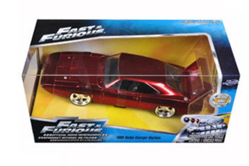 1969 Dodge Charger Daytona Red "Fast & Furious 7" (2015) Movie 1/24 Diecast Model Car by Jada