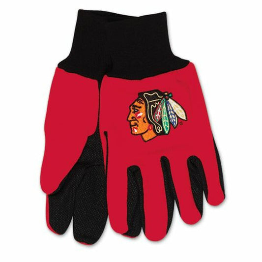 Chicago Blackhawks Two Tone Adult Size Gloves by Wincraft
