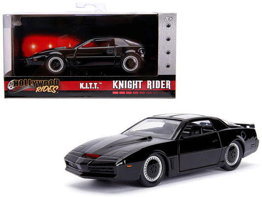 1982 Pontiac Firebird Trans Am Black K.I.T.T. "Knight Rider" (1982) TV Series "Hollywood Rides" Series 1/32 Diecast Model Car by Jada